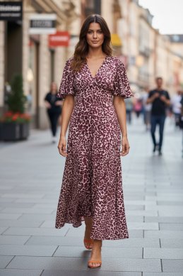 Gisela - Långklänning - Vinröd