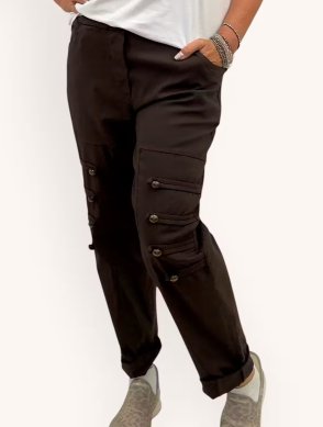 Augusta - Army inspirerande byxor - Brun - One Size