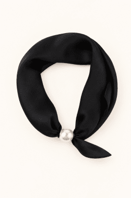 Joanna - Scarves med magnetclip- Svart