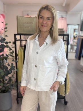 Lava - Jacka i lin och viskos - Vit