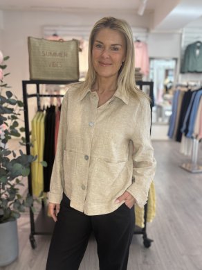 Lava - Jacka i lin och viskos - Sand Melange / Beige