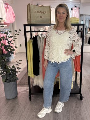 Gina - Barrel Jeans i ankellängd