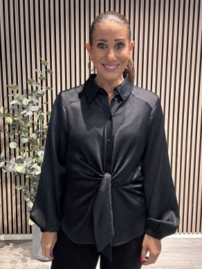 Dove - Blus med knyt - Svart