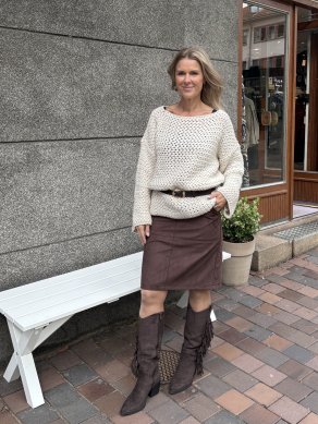 Vesna - Kort kjol i mocka - Brun