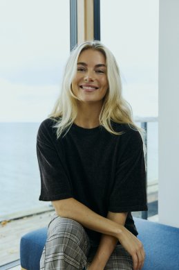Tempo - Finstickad tröja med korta ärmar - Mole