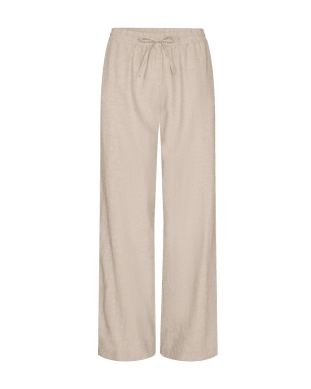 Favoritbyxan Lava - En lång byxa i lin och viskos - Sand melange