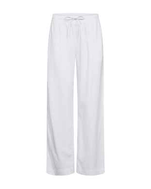 Favoritbyxan Lava - En lång byxa i lin och viskos - Vit