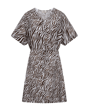 Mele - Zebramönstrad klänning