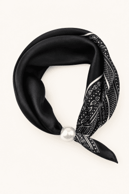 Joanne - Scarves med magnetclip- Svart