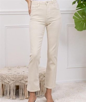 Pamela - Jeans straight - Ljus beige