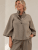 Aka - Poncho med knappar - Beige - Brun