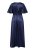 Gisela - V-ringad långklänning - Marinblå