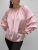 Raya - Blus med draperad ärm - Rosa - One Size