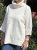 Emma - Stickad polo - Creme - One Size