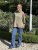 Emma - Stickad polo - Khaki - One Size