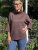 Emma - Stickad polo - Brun - One size