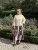 Kamilla - Plisserad kjol med print - Brun - One Size