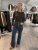 Dana - Jeans wideleg med guldknappar 