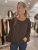 Polly - Blus med ballongärm - Brun - One Size