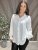 Lina - Blus med smock i ärmslut - Vit - One Size