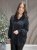 Lina - Blus med smock i ärmslut - Svart - One Size