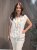 Amy - Blus med knyt och volang - Beige
