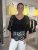 Jenny - Virkad topp - Svart - One Size
