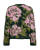 Grön och rosa kofta med blommor