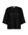 Flonella - spetsblus med fransar - Ljusbeige - Svart
