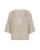 Flonella - spetsblus med fransar - Ljusbeige - Svart