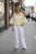 Elegant och feminin blus i transparent spets - Gul