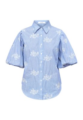 Zoom bild av Ella - Randig blus med brodyr