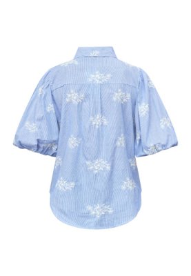 Zoom bild av Ella - Randig blus med brodyr