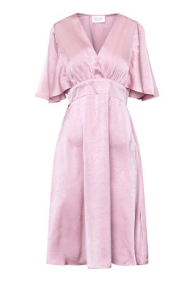 Zoom bild av Gisela - Kort klänning i satin-look - Rosa