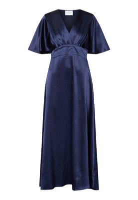Zoom bild av Gisela - V-ringad långklänning - Marinblå