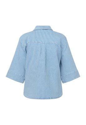 Zoom bild av Sisters Point Olea Randig jeansjacka - Blå / Vit