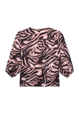 Zoom bild av Ventia- Rosa blus med zebramönster 