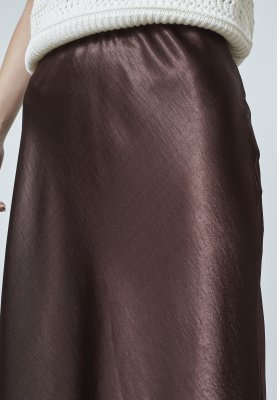 Zoom bild av Gewo - Satinkjol med resår - Brun