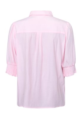 Zoom bild av Isola - Kortärmad skjorta med tunna ränder - Rosa