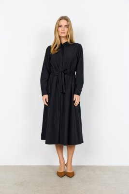 Zoom bild av Netti - Klänning med krage och bälte - Svart