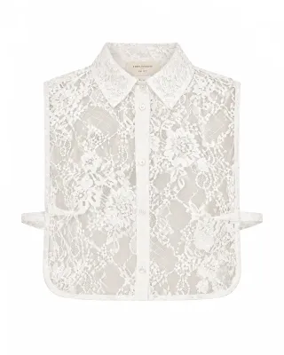 Zoom bild av Lacy - Löskrage i spets - Offwhite 