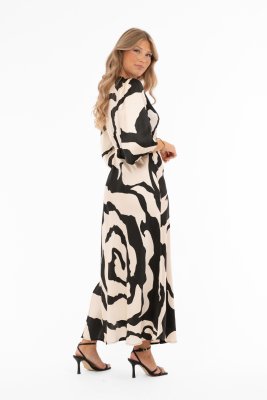 Zoom bild av Cicely - Klänning i abstrakt mönster