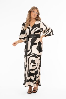 Zoom bild av Cicely - Klänning i abstrakt mönster