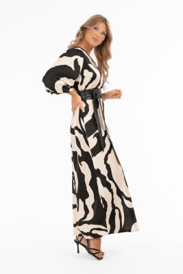 Zoom bild av Cicely - Klänning i abstrakt mönster