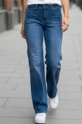 Zoom bild av Demi - Vida jeans med fickor fram