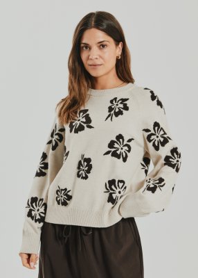 Zoom bild av Alpi - Mönstrad pullover - Ljusbeige / Brun