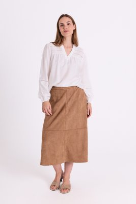 Zoom bild av Antina - V-ringad blus - Creme