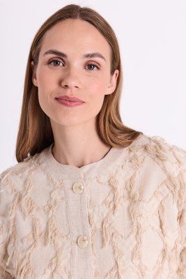 Zoom bild av Folly - Jacka med fransar - Beige