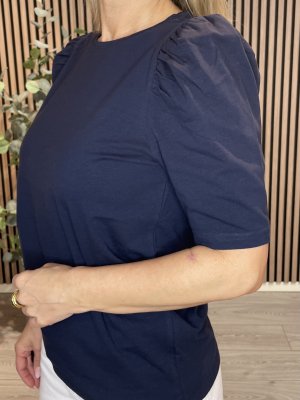 Zoom bild av Fenja -T-shirt med puffärm - Marinblå