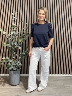 Zoom bild av Fenja -T-shirt med puffärm - Marinblå